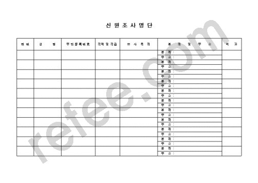 신원조사명단