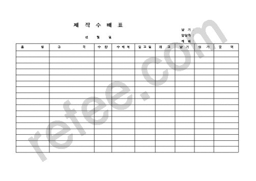 제  작  수  배  표