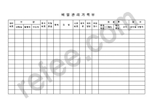 비밀관리기록부