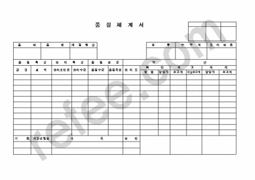 품질체계서