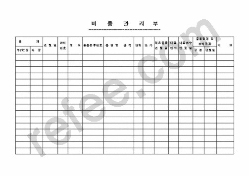 비품관리부