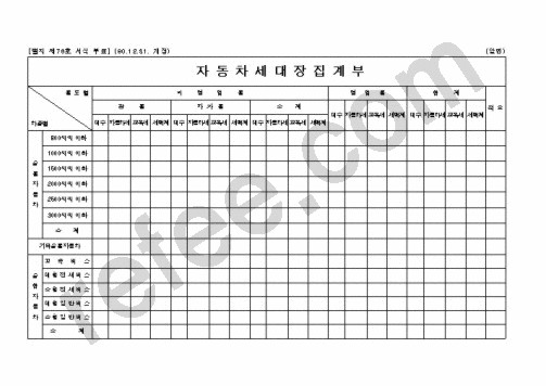 자동차세대장집계부