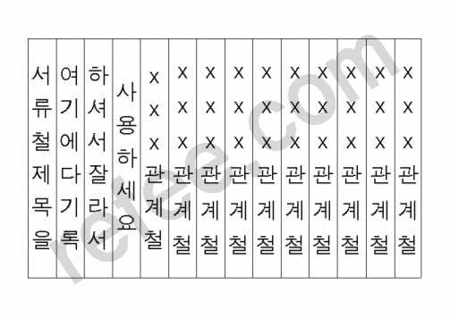 서류철제목을