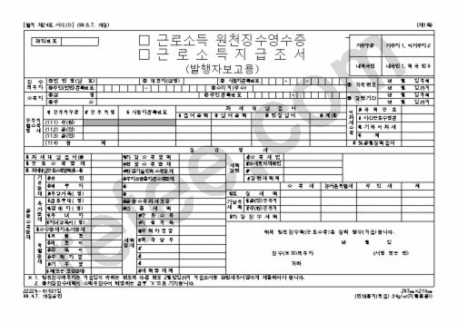 근로소득원천징수영수증(지급조서)