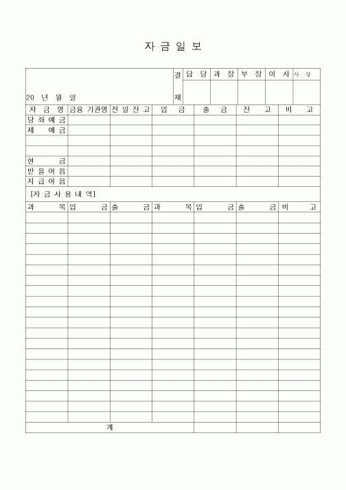 (세무/회계)자금일보2