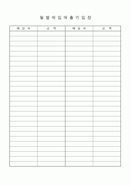 (세무/회계)지출 내역서