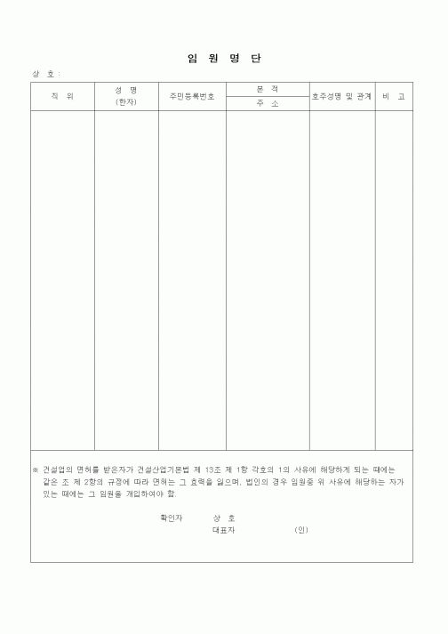 (인사/노무)임원명단