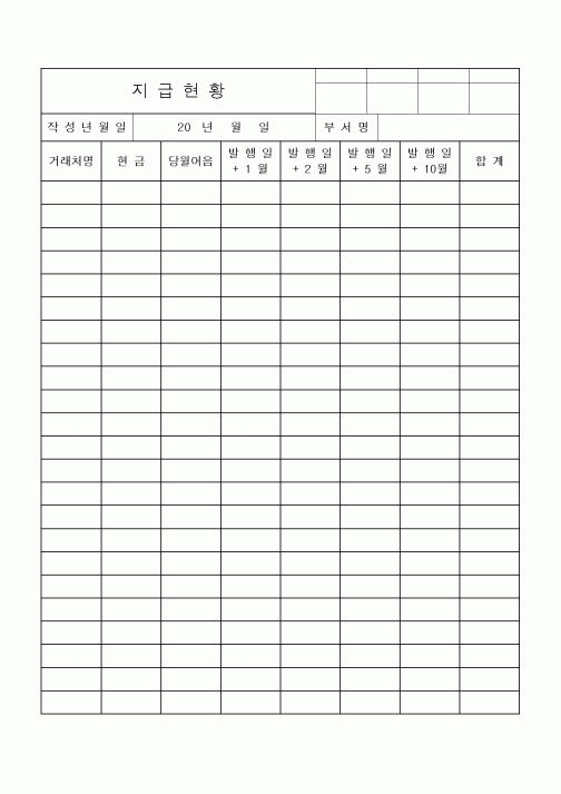 (세무/회계)지급현황표