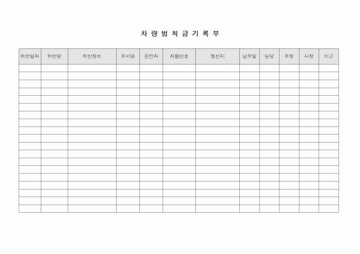 (총무)차량범칙금 기록부