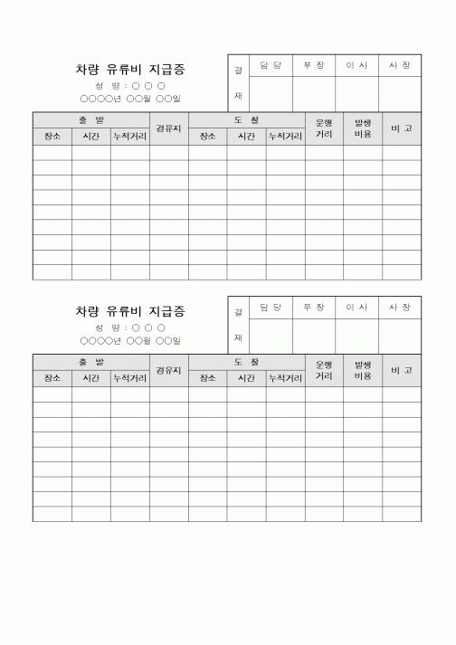 (총무)차량유류비 지급증