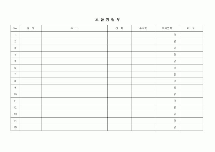 (인사/노무)조합원명부