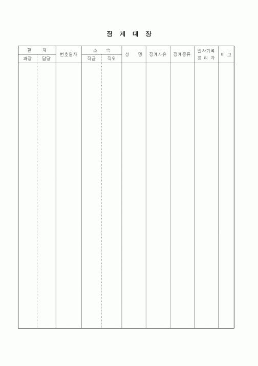(인사/노무)징계대장
