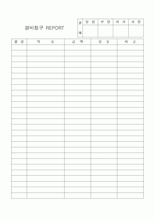 (세무/회계)경비청구 REPORT