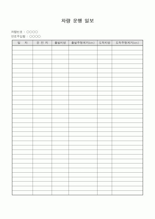(총무)차량운행일보1
