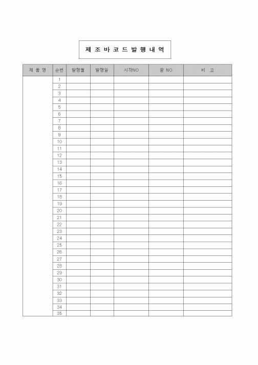(제조/생산)제조바코드발행내역