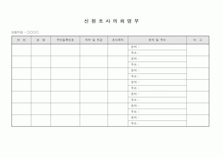 (총무)신원조사 의뢰명부1