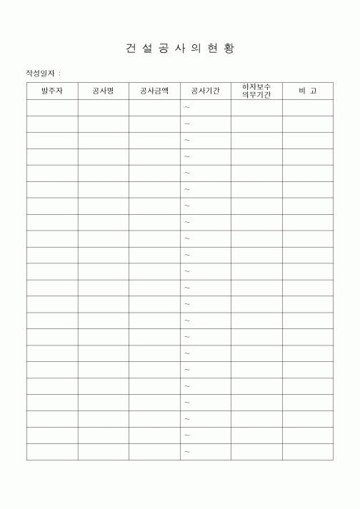 (기타건설)건설공사의현황