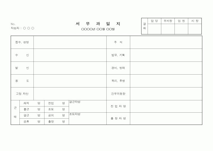 (총무)서무과일지