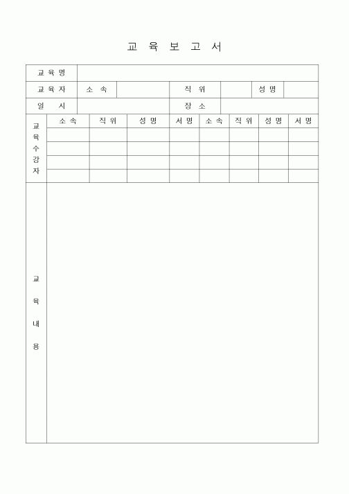 (기타건설)교육보고서