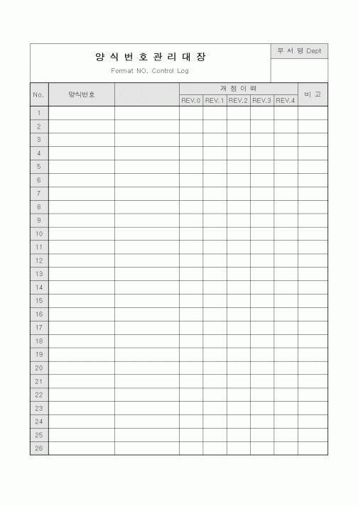(총무)양식번호 관리대장