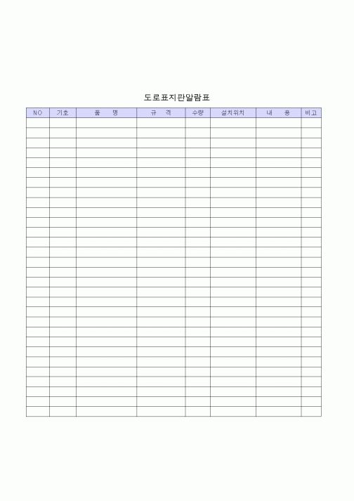(생활민원)도로표지판알람표