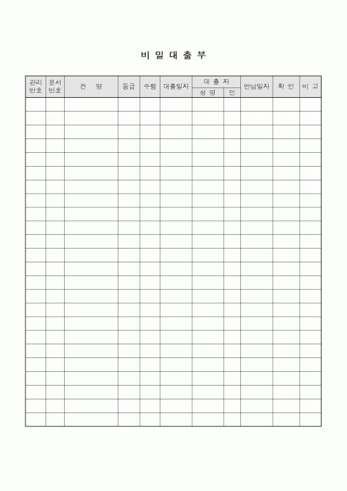 (총무)비밀대출부