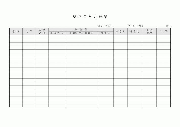 (총무)보존문서 이관부