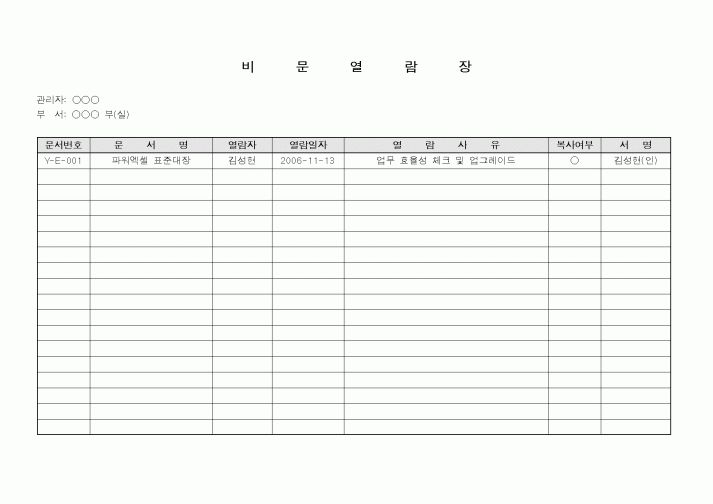 (총무)비문열람장