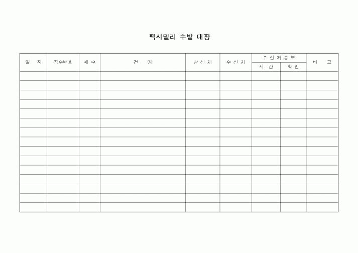 (총무)팩시밀리 수발대장