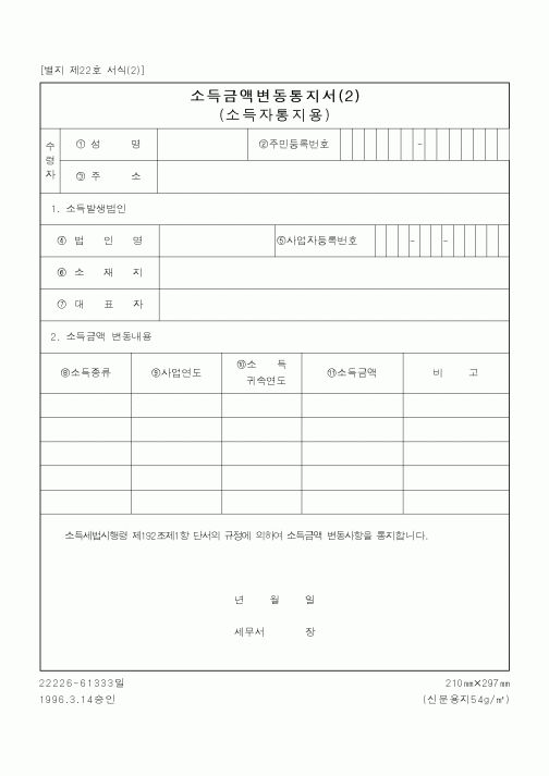 (세무/회계)소득금액변동통지서(2).