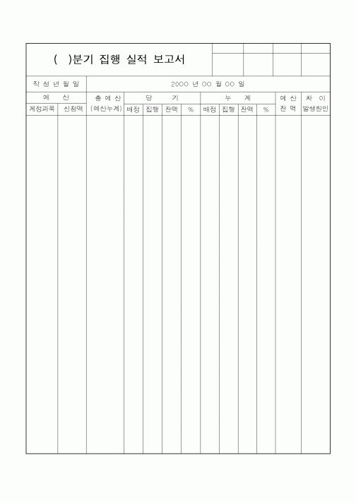 (기타)()분기 집행 실적 보고서2
