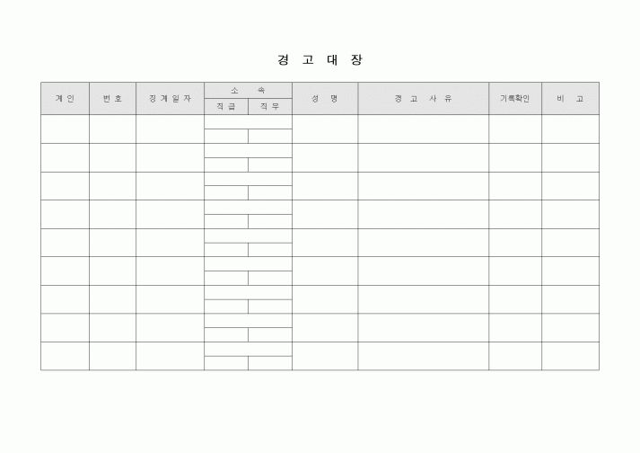 (총무)경고대장1