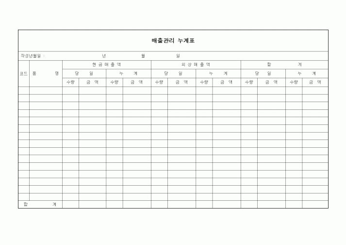 (기타)매출관리 누계표1