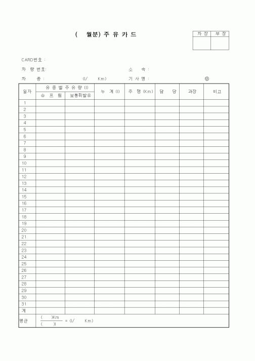 (기타)주유카드