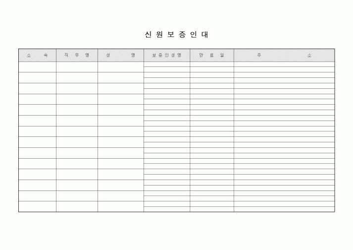(기타)신원보증인대1