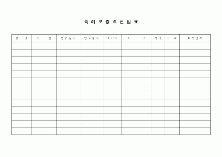 (기타)특례보충역편입표