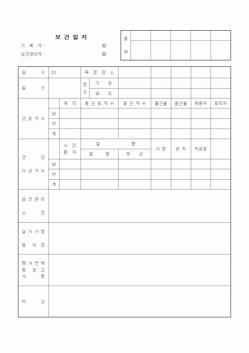 (기타)보건일지1
