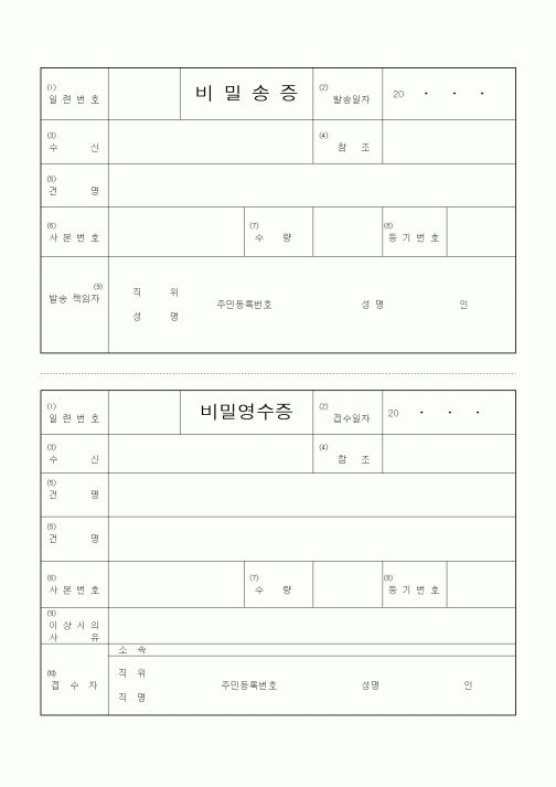 (기타)비밀송증