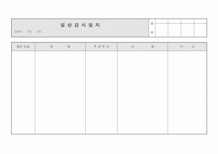(기타)일상감사일지