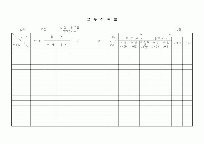 (기타)근무상황표