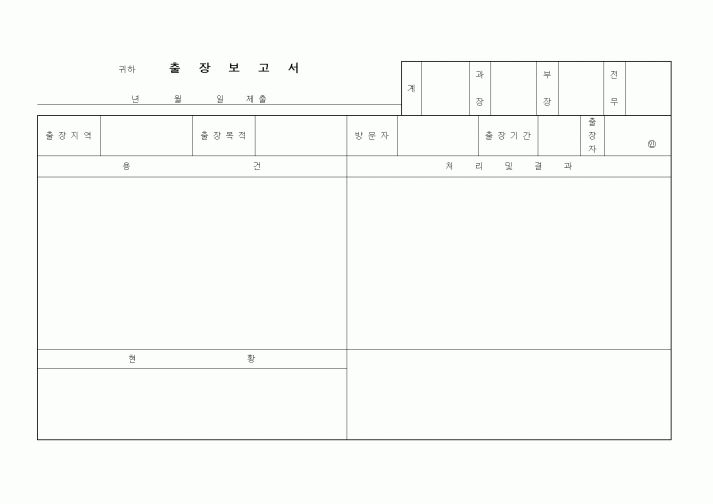 (인사/노무)출장보고서