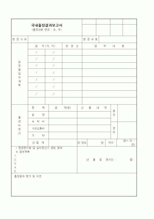(기타)국내출장결과보고서