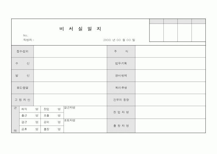 (기타)비서실일지 