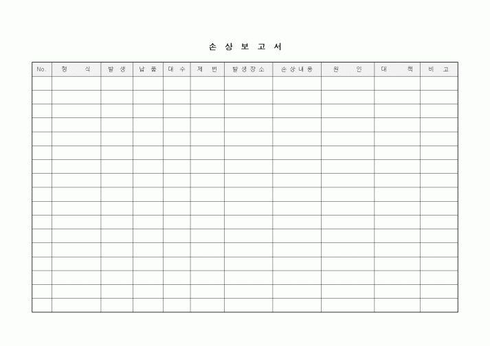 (기타)손상 보고서