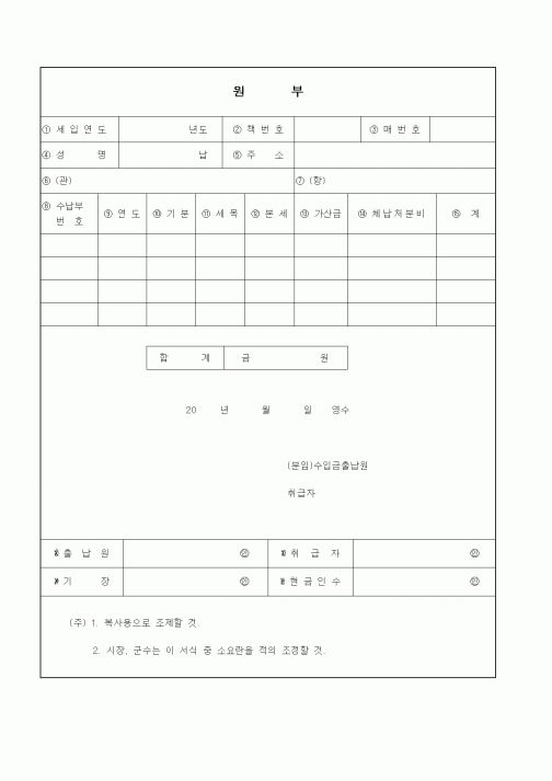 (기타)원부