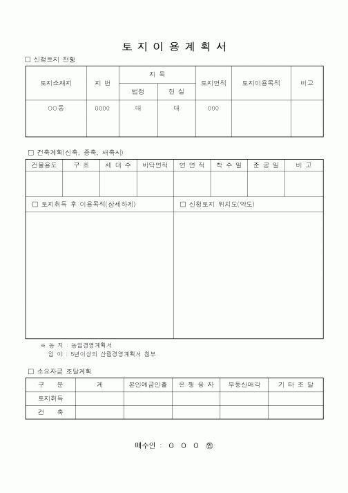 (기타)토지이용계획서