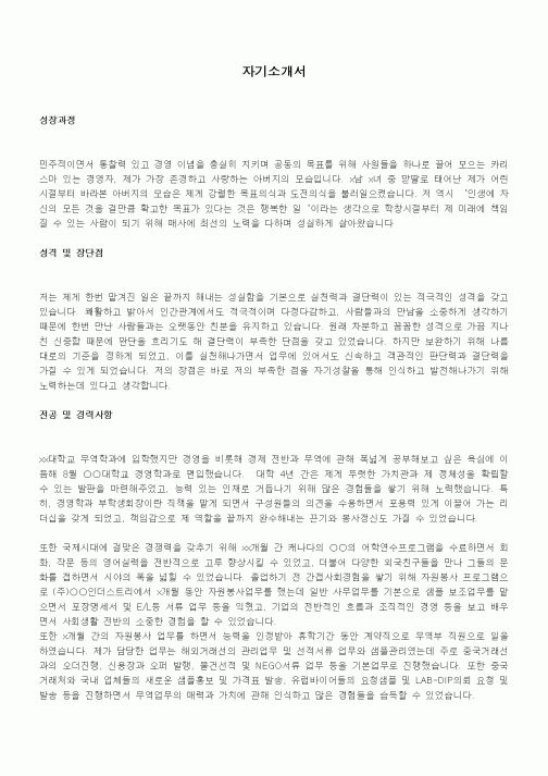자기소개서