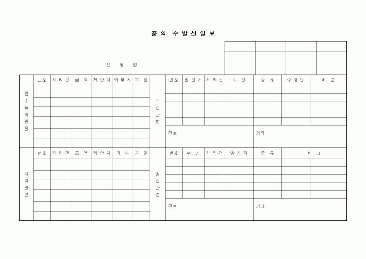 (구매/외주서식)품의수발신일보