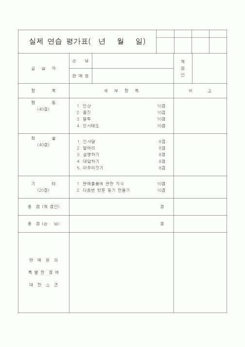 (기타)실제 연습 평가표(년월일)