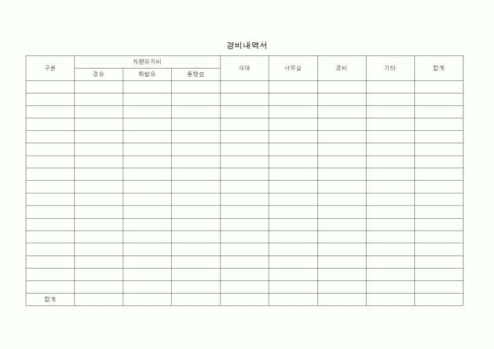 (총무)경비내역서1